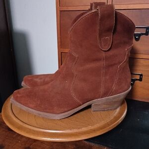 Steve Madden Brown Suede Western Boots_9